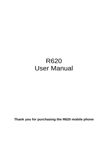 Verykool R620 User manual | Manualzz Verykool R620 User manual | Manualzz