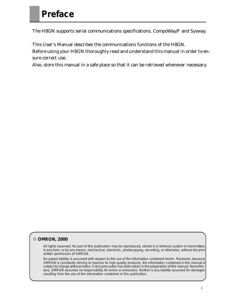 H8GN User's Manual H8GN User's Manual