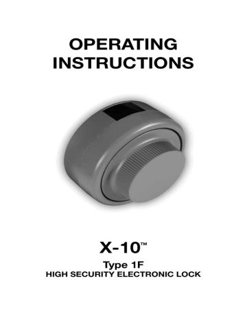 Kaba Mas X-10 Operating Instructions Manual | Manualzz