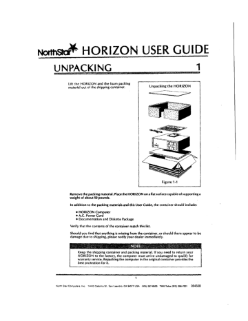 North Star Horizon User Guide North Star Horizon User Guide