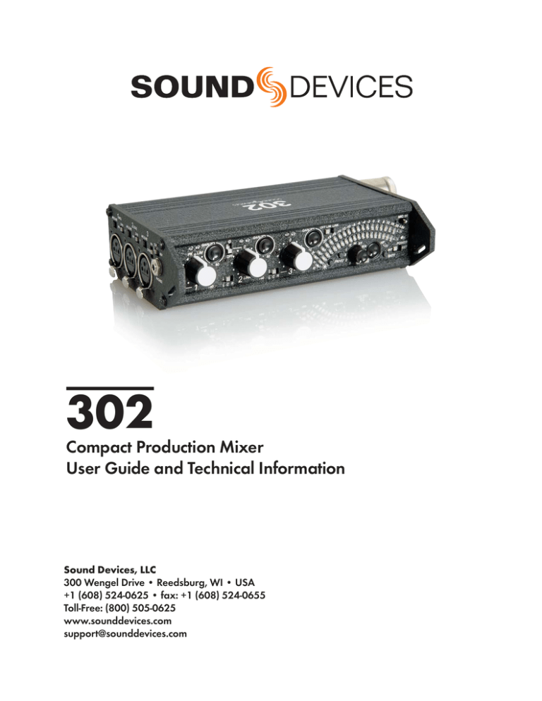 302 User Guide and Technical Information 302 User Guide and Technical Information