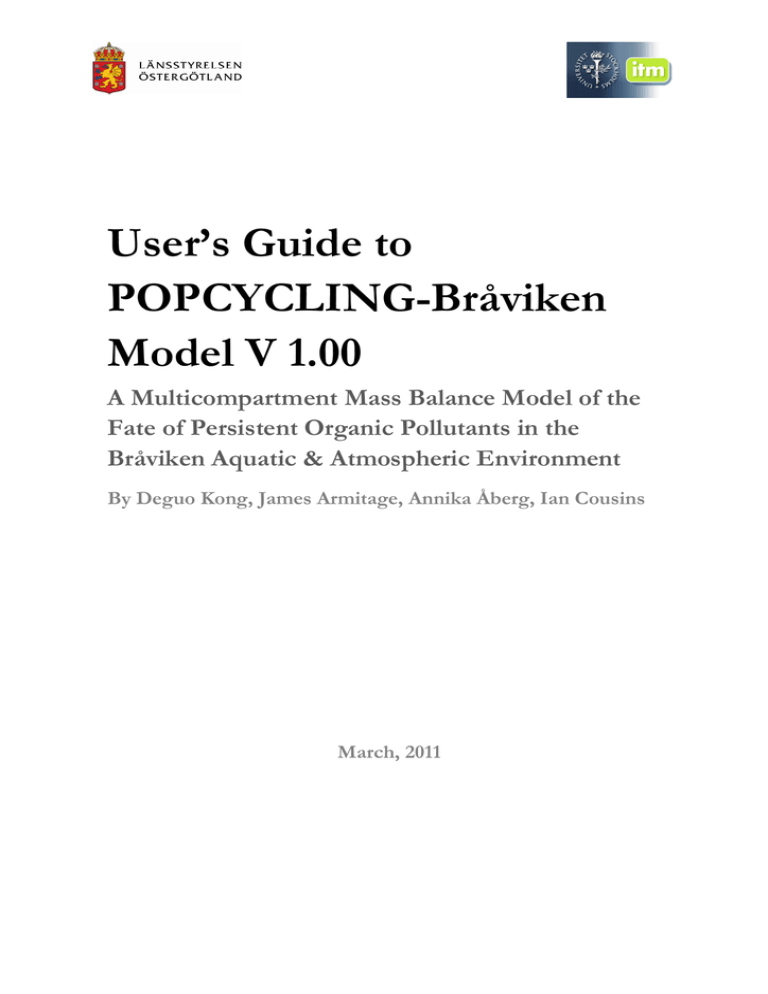User's Guide to POPCYCLING User's Guide to POPCYCLING