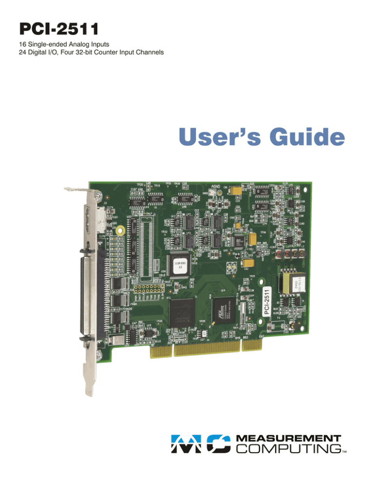 PCI-2511 User's Guide PCI-2511 User's Guide