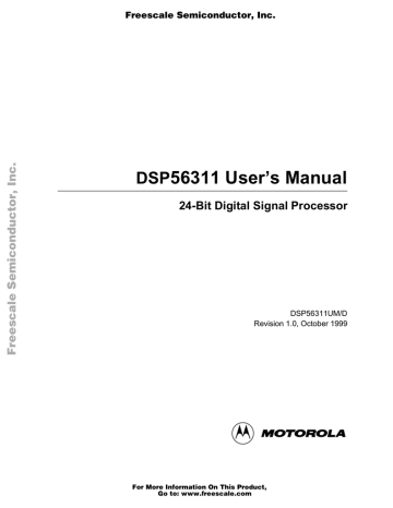 DSP56311 User's Manual DSP56311 User's Manual