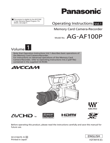 Operating Instructions Operating Instructions