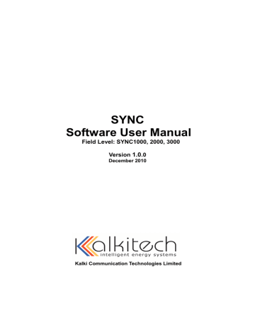 SYNC Software User Manual | Manualzz