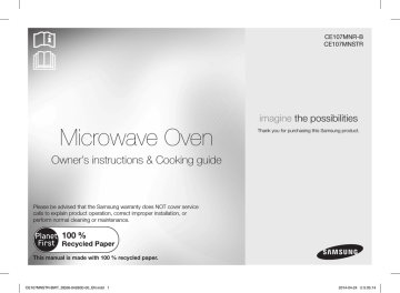 Samsung CE107MNSTR Operating instructions Samsung CE107MNSTR Operating instructions