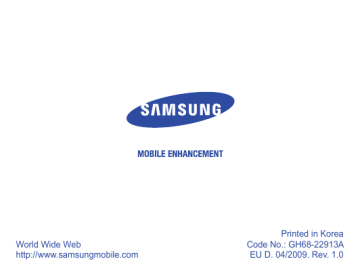 Samsung WEP470 User manual Samsung WEP470 User manual
