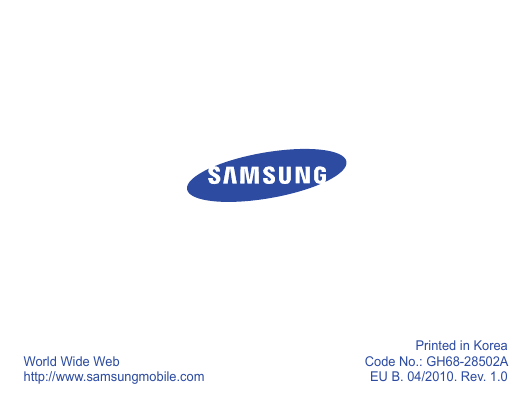 Samsung WEP570, BWEP570 User manual Samsung WEP570, BWEP570 User manual