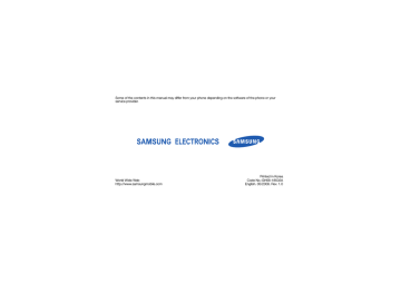 safety and usage information. Samsung SGH-P960 | Manualzz