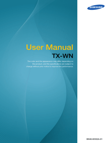 Samsung TX-WN User manual Samsung TX-WN User manual