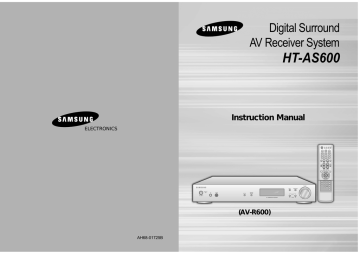 Samsung AV-R600 User manual | Manualzz Samsung AV-R600 User manual | Manualzz