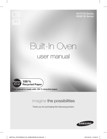 Samsung NV70H3583LS User manual Samsung NV70H3583LS User manual