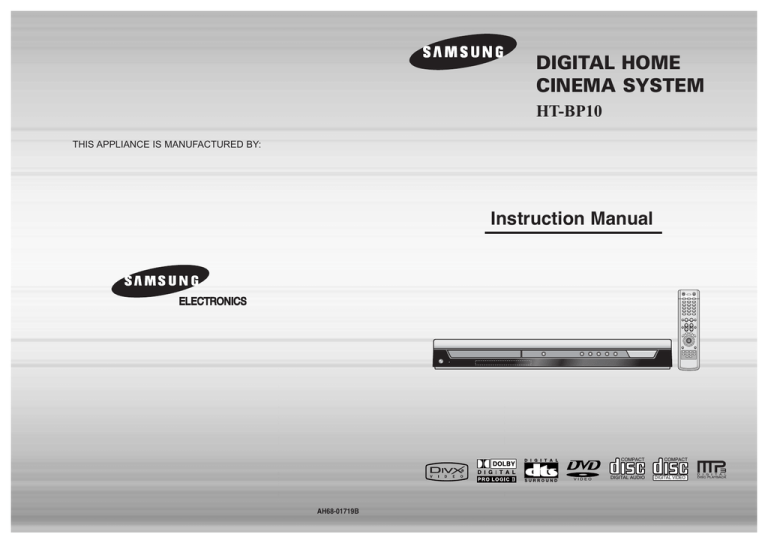 Samsung HT-BP10 User manual Samsung HT-BP10 User manual