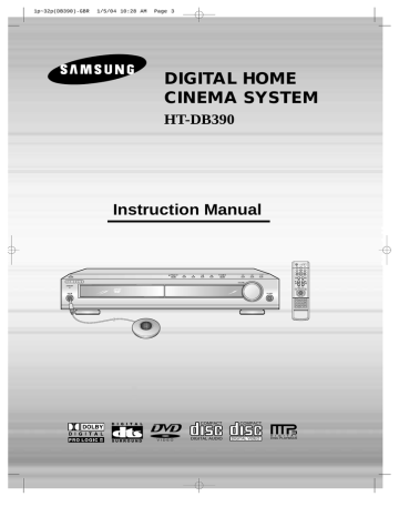 Samsung HT-DB390 Instruction manual | Manualzz