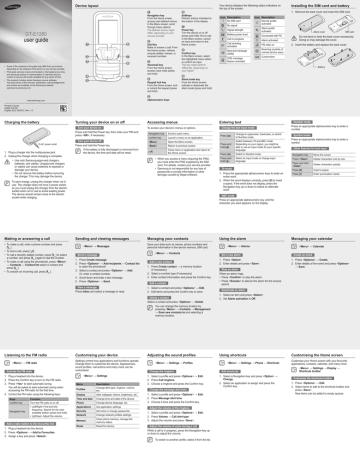 Samsung GT-E1280 User manual Samsung GT-E1280 User manual