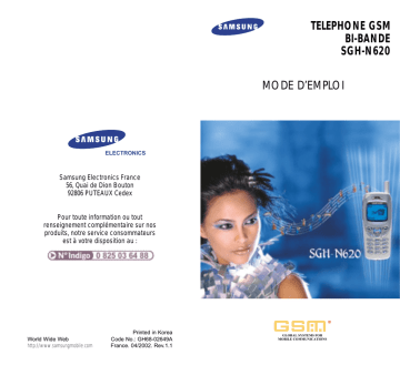Samsung SGH-N620 User's manual Samsung SGH-N620 User's manual