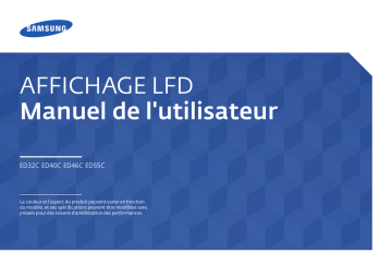 Samsung ED65C Manuel utilisateur | Manualzz Samsung ED65C Manuel utilisateur | Manualzz