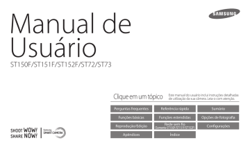 Samsung ST150F Manual do usuário | Manualzz