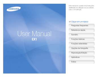 Samsung EX1 Manual do usuário | Manualzz