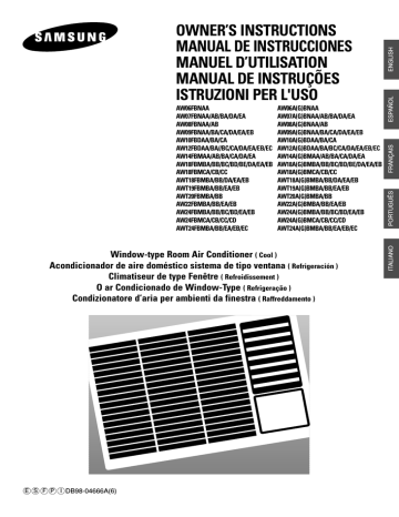 Samsung AW12FBDEB, AW09FBNEA, AW09FANEB, AW12ABDEB, AW09FANEA, AW12FADEB, AW12AADEB User manual Samsung AW12FBDEB, AW09FBNEA, AW09FANEB, AW12ABDEB, AW09FANEA, AW12FADEB, AW12AADEB User manual