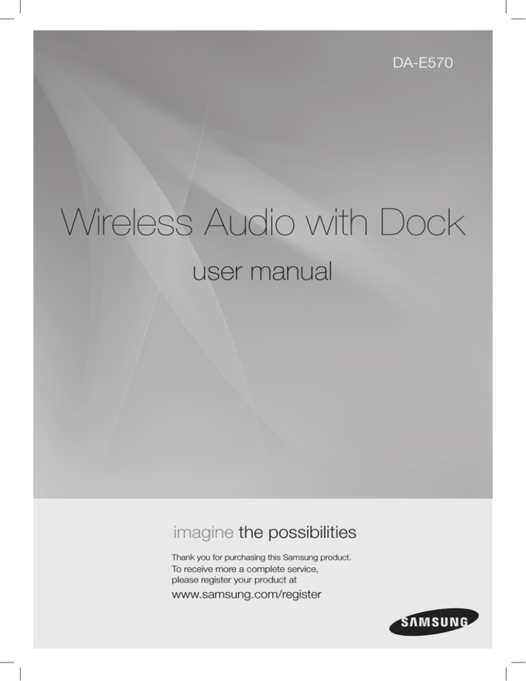Samsung DA-E570 User manual Samsung DA-E570 User manual