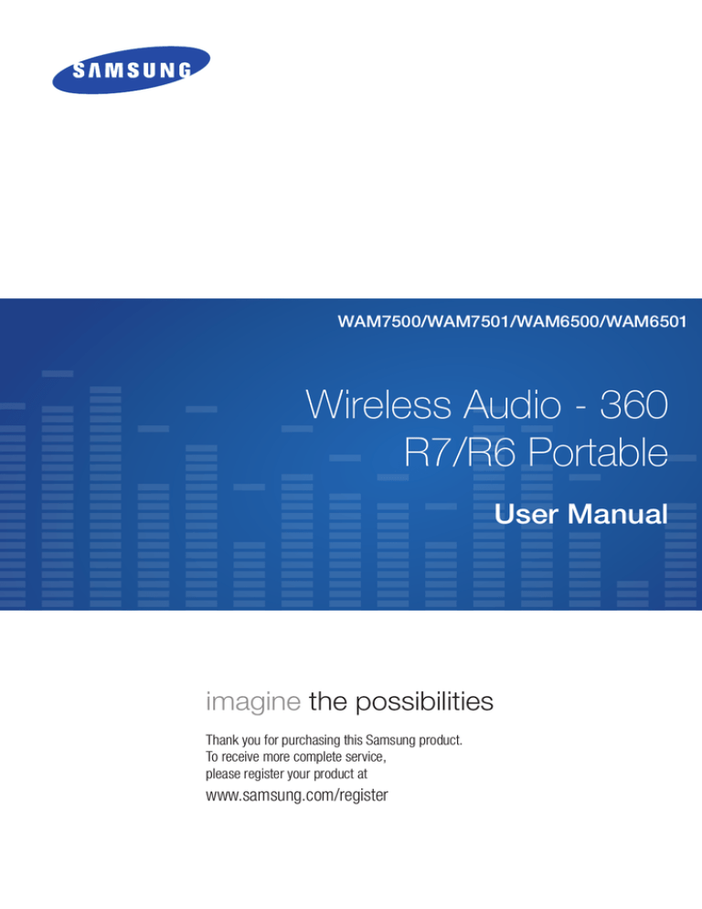 Samsung WAM7500, WAM6501, WAM7501, WAM6500 User manual Samsung WAM7500, WAM6501, WAM7501, WAM6500 User manual