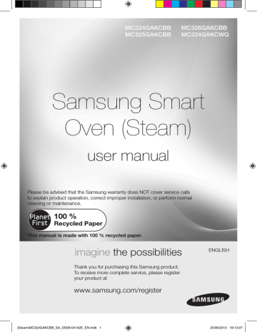 Samsung MC324GAKCBB User manual Samsung MC324GAKCBB User manual