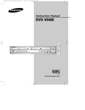 Samsung DVD-V940K Instruction manual | Manualzz Samsung DVD-V940K Instruction manual | Manualzz