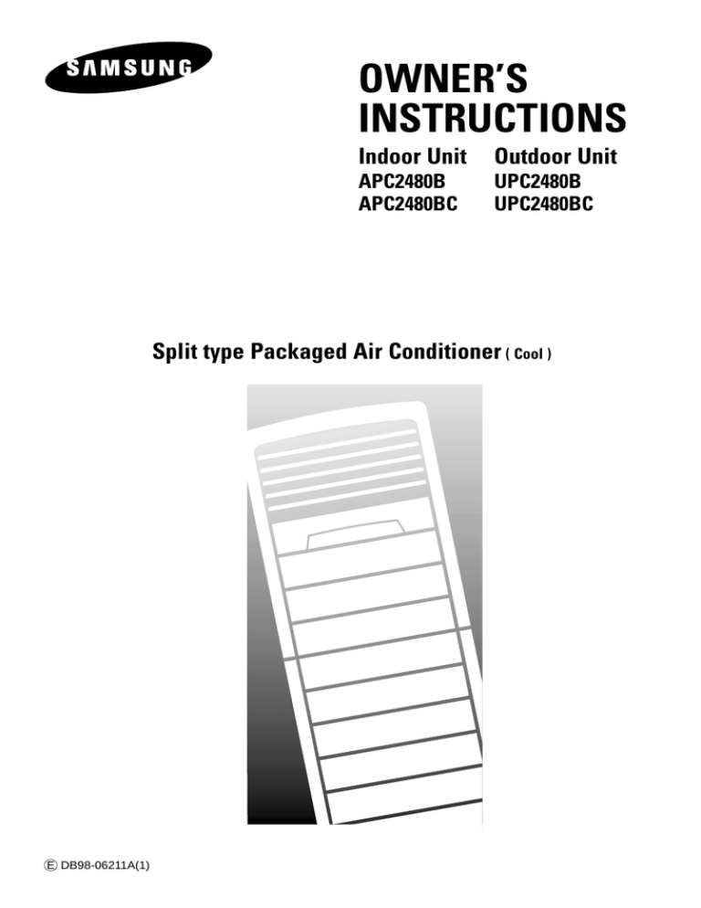Samsung APC2480BC, APC2480B User manual Samsung APC2480BC, APC2480B User manual