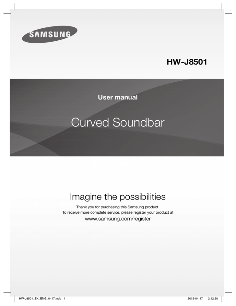 Samsung HW-J8501 User manual Samsung HW-J8501 User manual