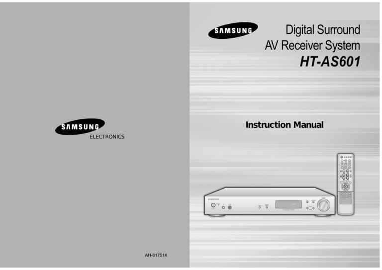 Samsung HT-AS601 User manual Samsung HT-AS601 User manual