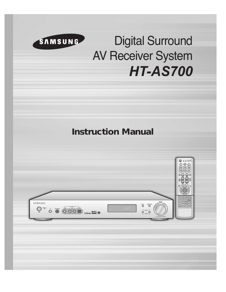 Samsung HT-KS700, HT-AS700 User manual Samsung HT-KS700, HT-AS700 User manual