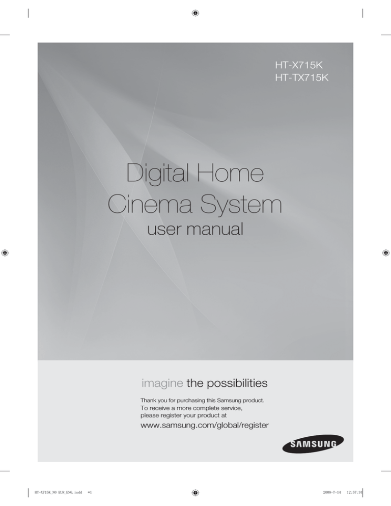 Samsung HT-TX715K User manual Samsung HT-TX715K User manual