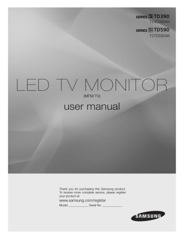 Samsung T27D590AK, T24D390AK User manual Samsung T27D590AK, T24D390AK User manual