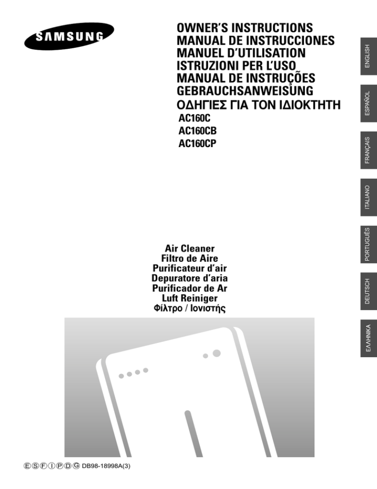 Samsung AC160CB User manual Samsung AC160CB User manual