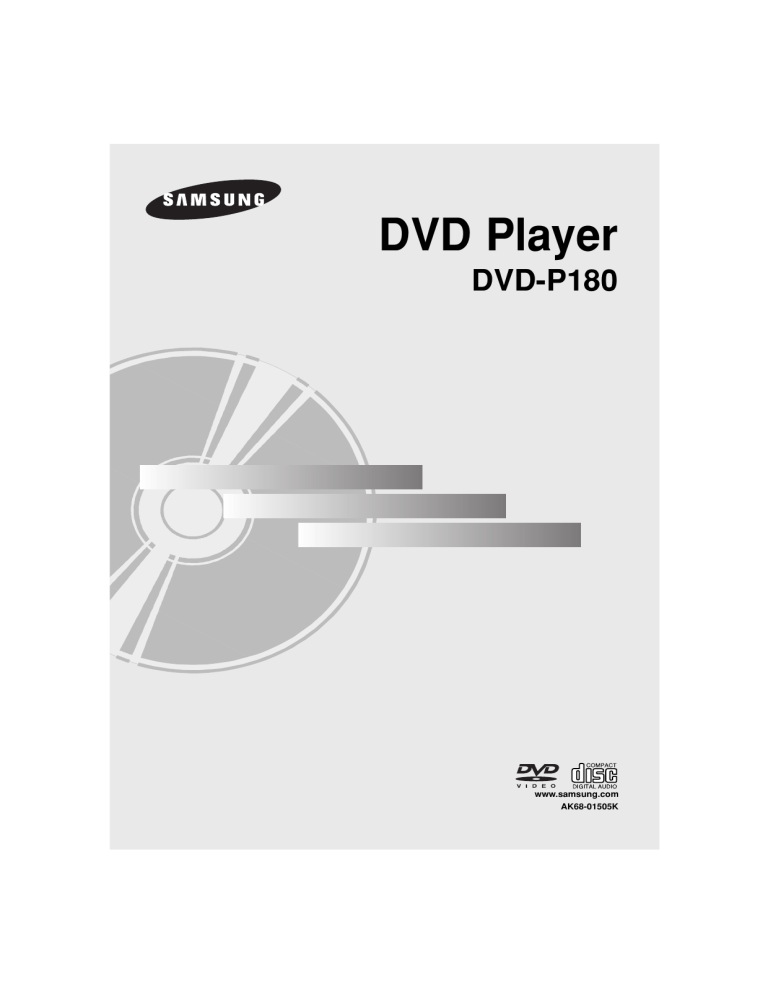 Samsung DVD-P180 User manual Samsung DVD-P180 User manual