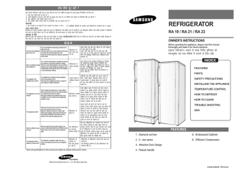 Samsung RA23FDAR1/XTL, RA19ACES3, RA19BFES3, RA19ADJB1/XTL, RA19ABDR User manual Samsung RA23FDAR1/XTL, RA19ACES3, RA19BFES3, RA19ADJB1/XTL, RA19ABDR User manual
