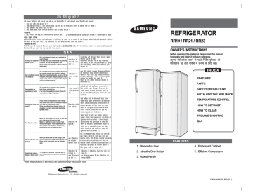 Samsung RR1915TABSU User manual | Manualzz Samsung RR1915TABSU User manual | Manualzz
