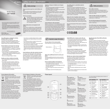 Samsung GT-E2370 User manual | Manualzz