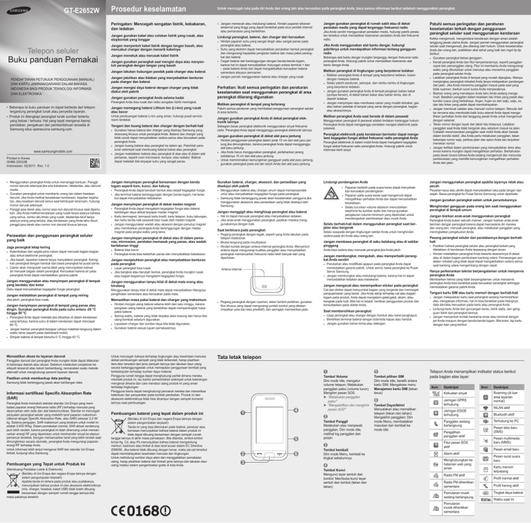 Samsung GT-E2652W User manual Samsung GT-E2652W User manual