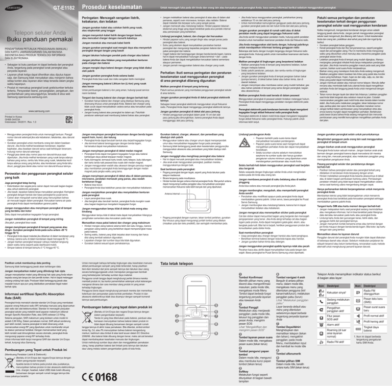 Samsung GT-E1182 User manual Samsung GT-E1182 User manual