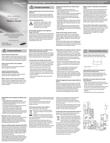 Samsung GT-S3600 User manual Samsung GT-S3600 User manual