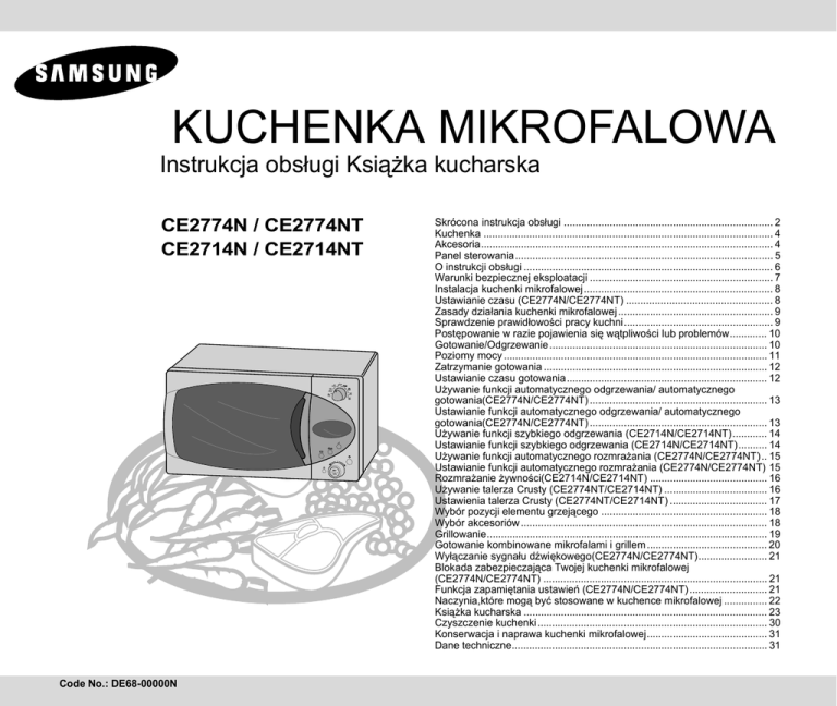 Samsung CE2774N User manual Samsung CE2774N User manual