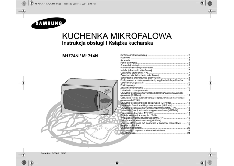 Samsung M1774N, M1714, M1714N User manual Samsung M1774N, M1714, M1714N User manual