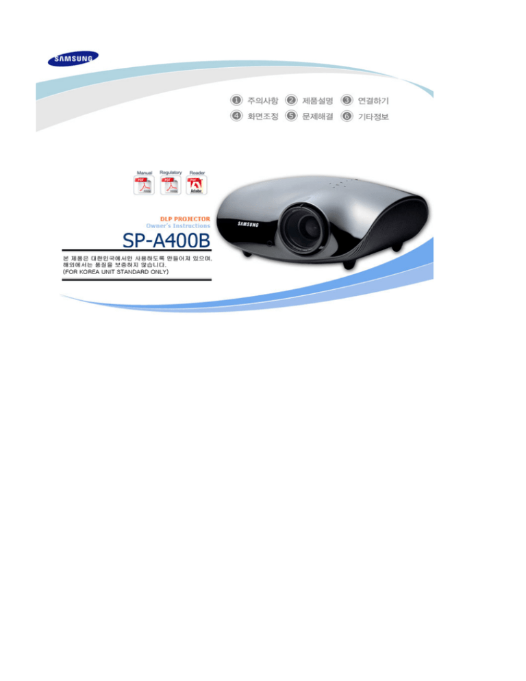Samsung SP-A400B User manual Samsung SP-A400B User manual