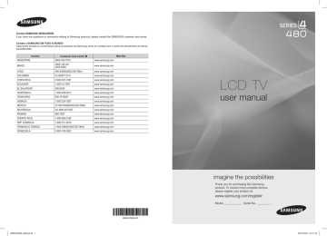 Samsung LN32C480H1M User manual Samsung LN32C480H1M User manual
