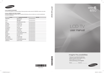 Samsung LN40C650L1M User manual Samsung LN40C650L1M User manual