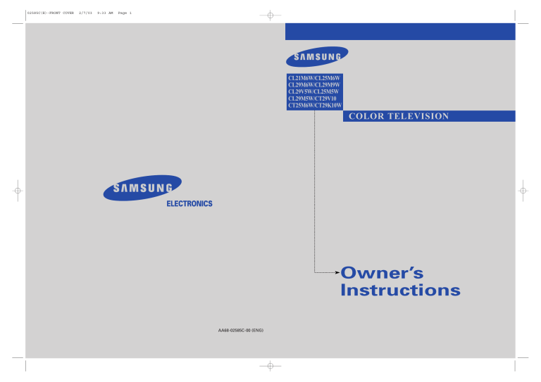 Samsung CT-25M6W User manual Samsung CT-25M6W User manual