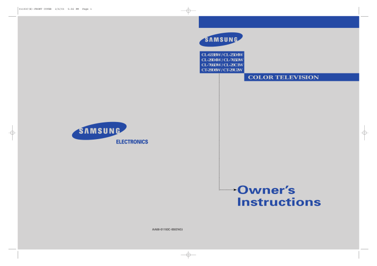 Samsung CT-29D8W User manual Samsung CT-29D8W User manual